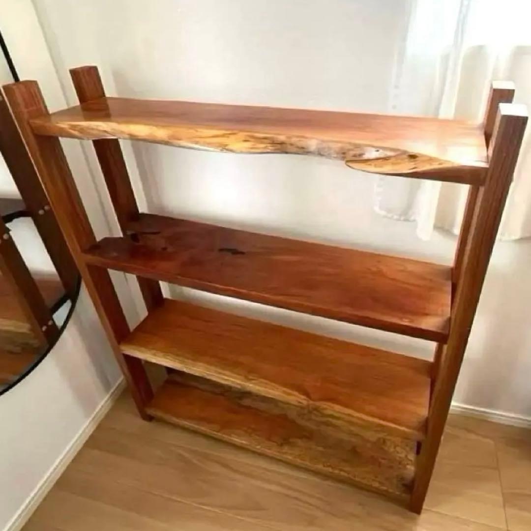 無垢材　古家具　古道具　一枚板　重硬　オープンラック 収納棚 オープンシェルフ