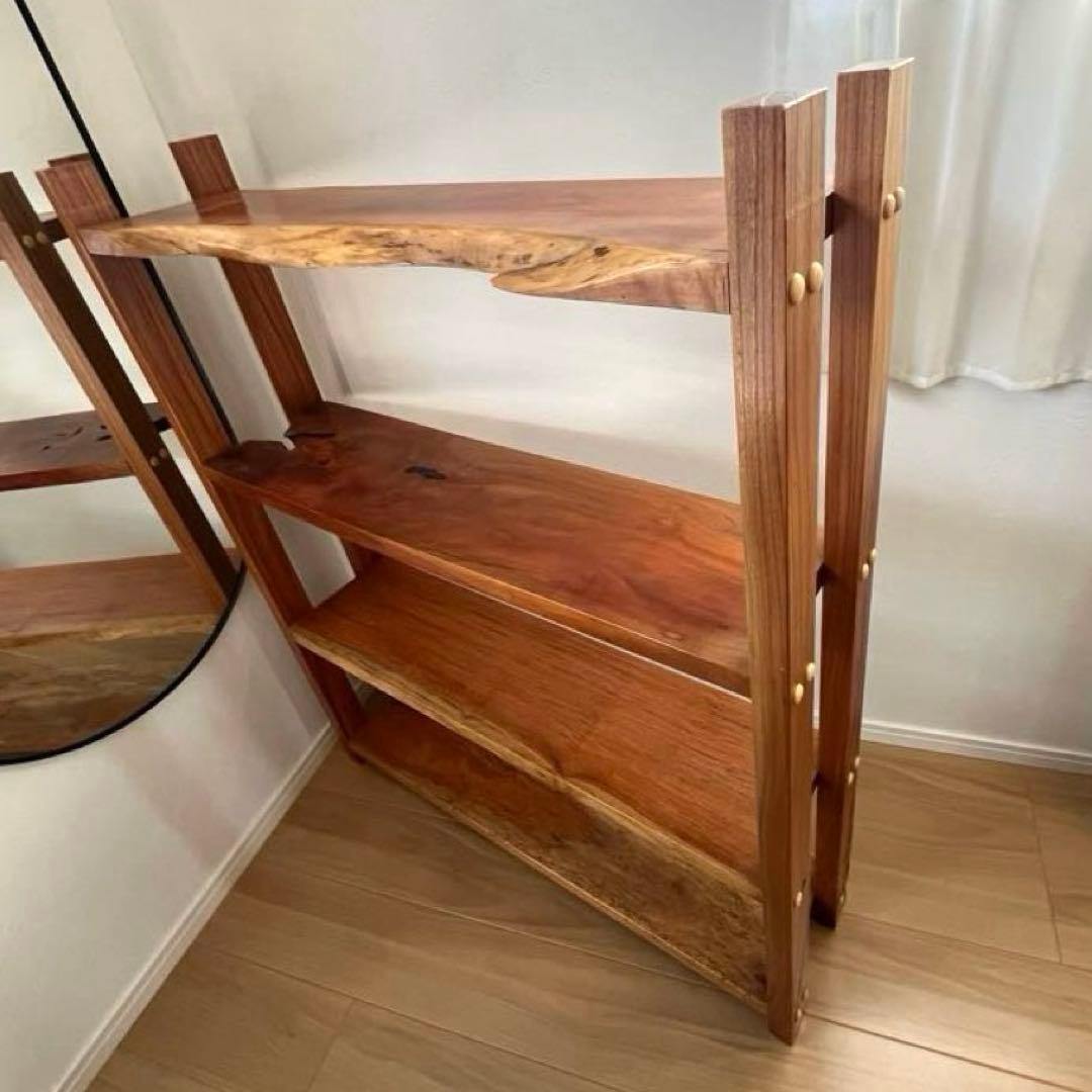 無垢材　古家具　古道具　一枚板　重硬　オープンラック 収納棚 オープンシェルフ