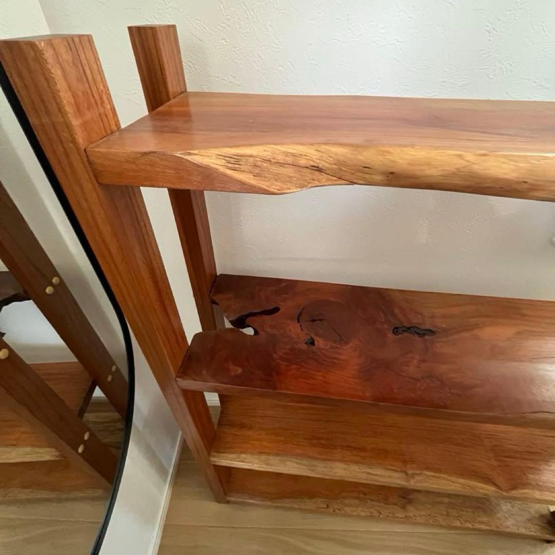 無垢材　古家具　古道具　一枚板　重硬　オープンラック 収納棚 オープンシェルフ