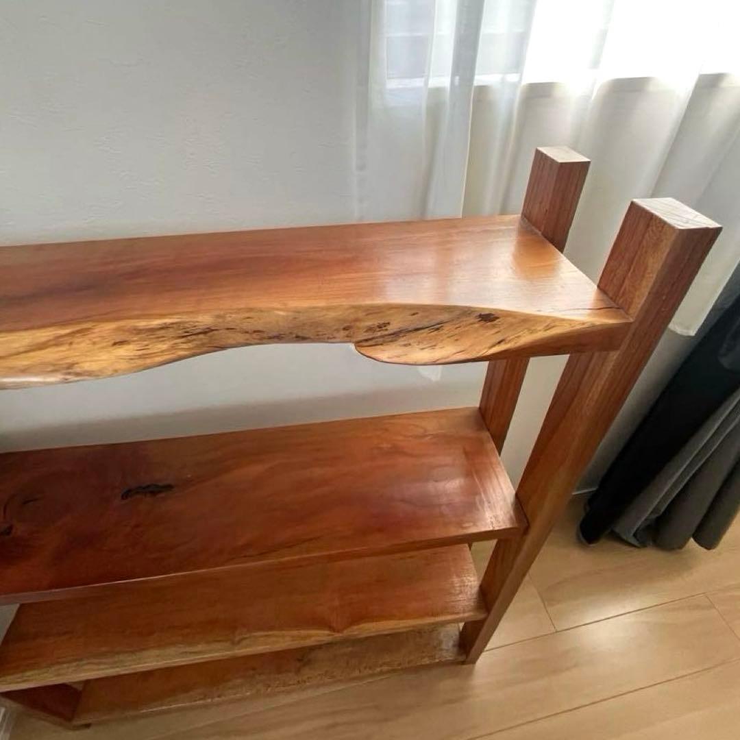 無垢材　古家具　古道具　一枚板　重硬　オープンラック 収納棚 オープンシェルフ