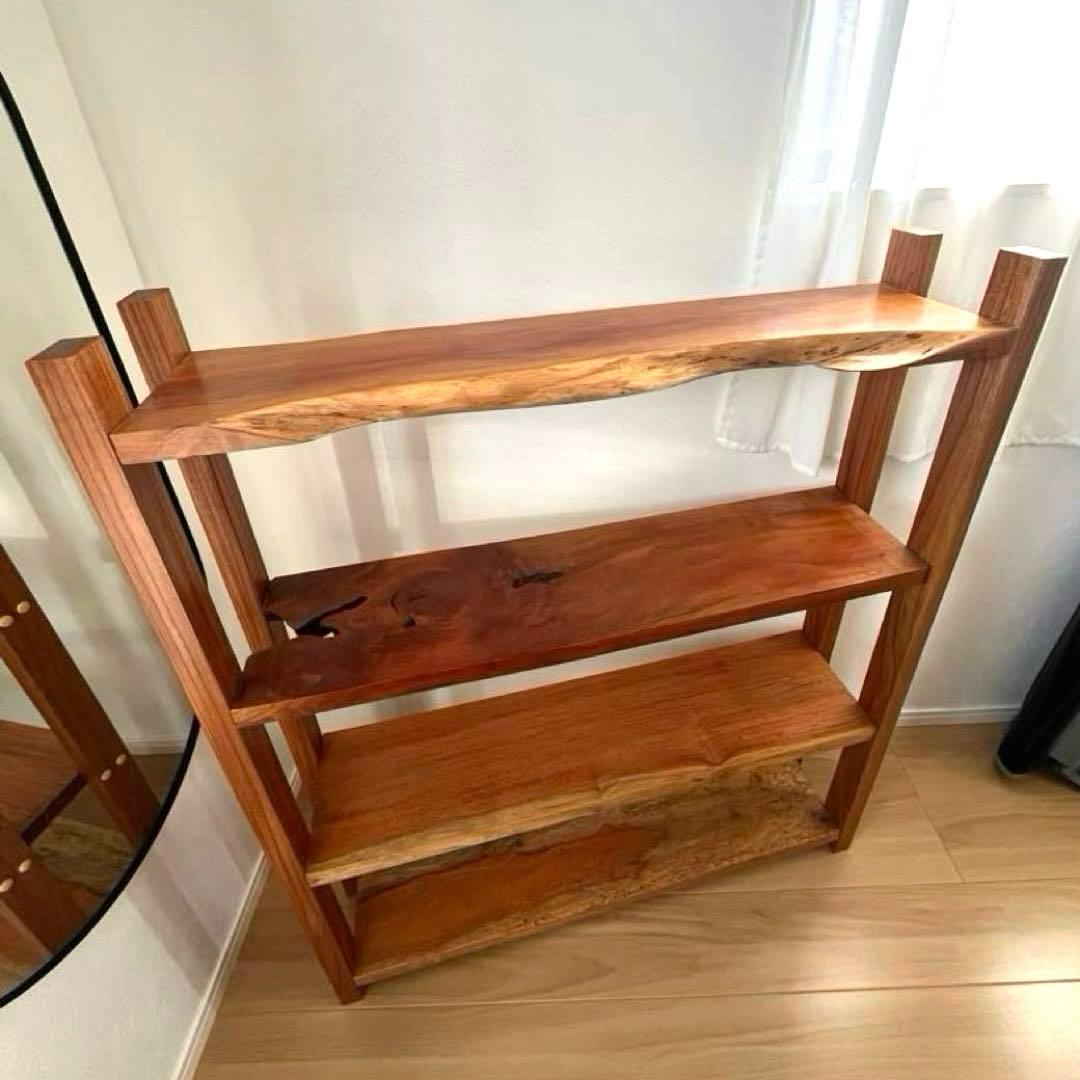 無垢材　古家具　古道具　一枚板　重硬　オープンラック 収納棚 オープンシェルフ