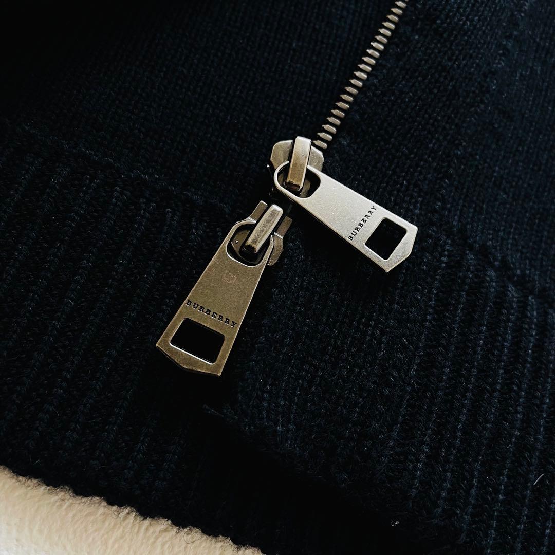 美品　バーバリー　ダッフルニットコート ジャケット カーディガン　ノバチェック