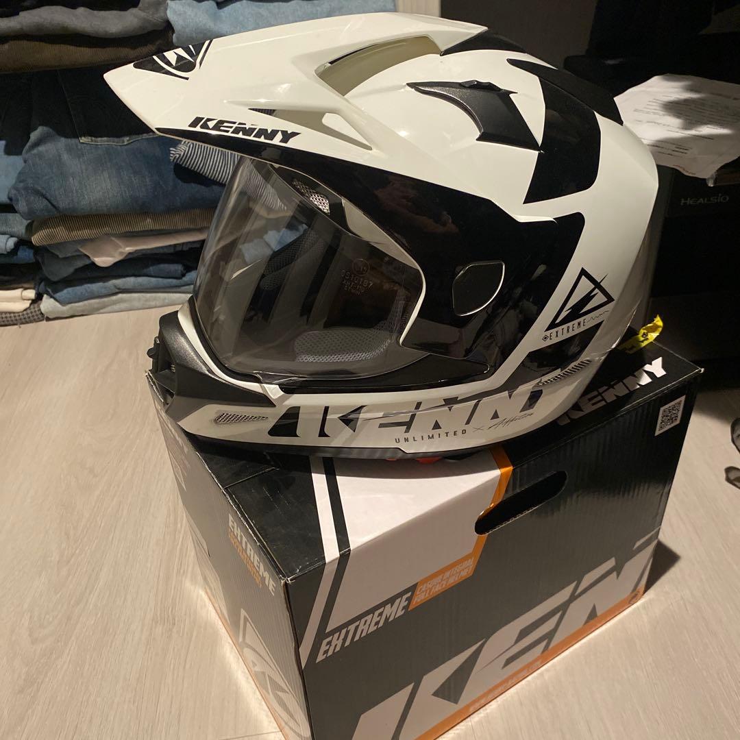 Kenny racingフルフェイスヘルメット ホワイト