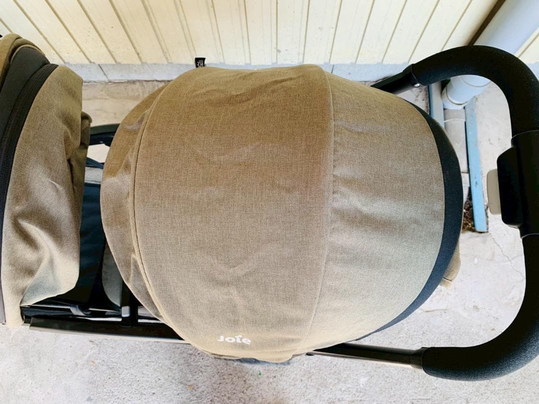 64Z送料込 joie エヴァライトデュオ 2人乗りベビーカー ベージュ 中古品