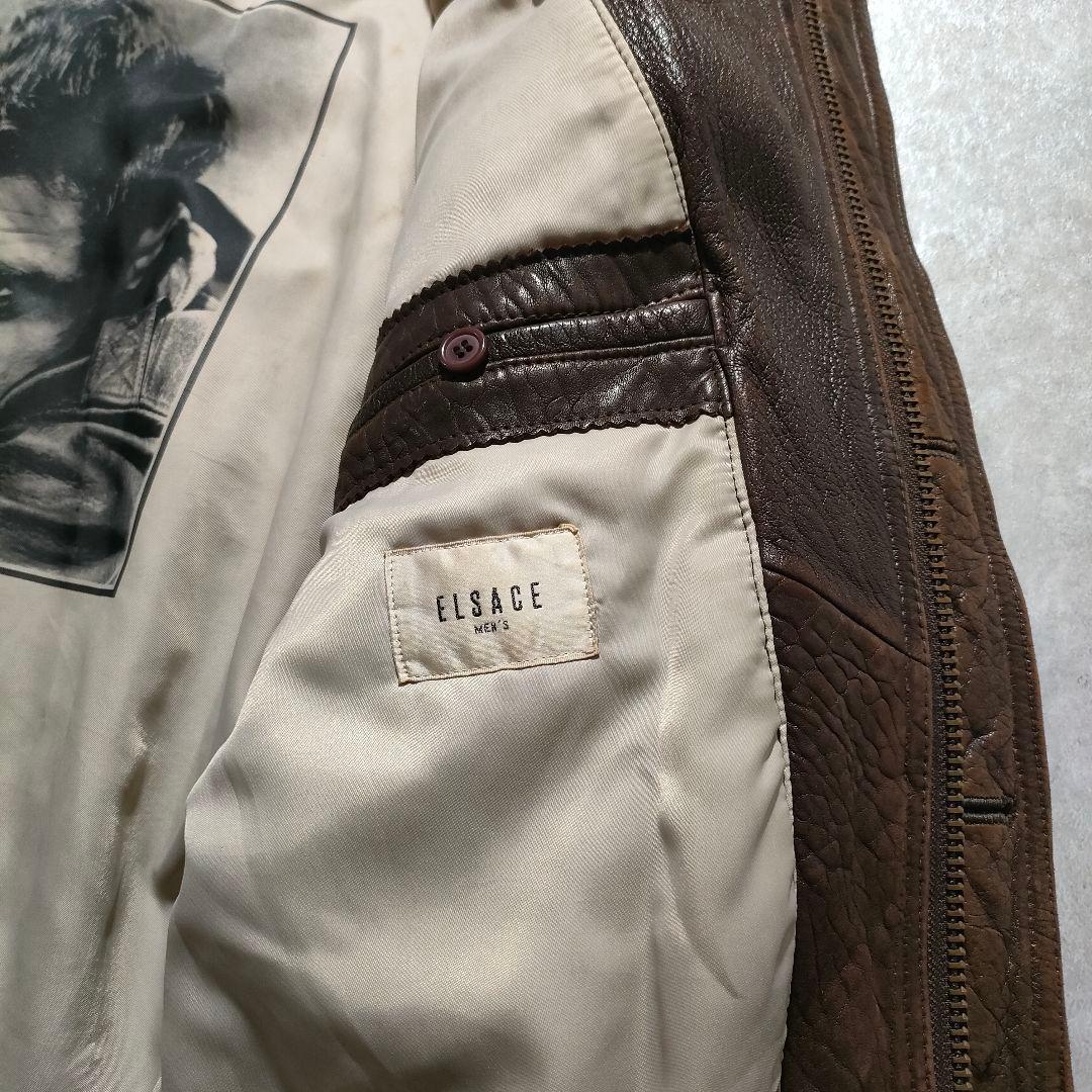 極上/James Dean/leather jacket/羊/シボvintage