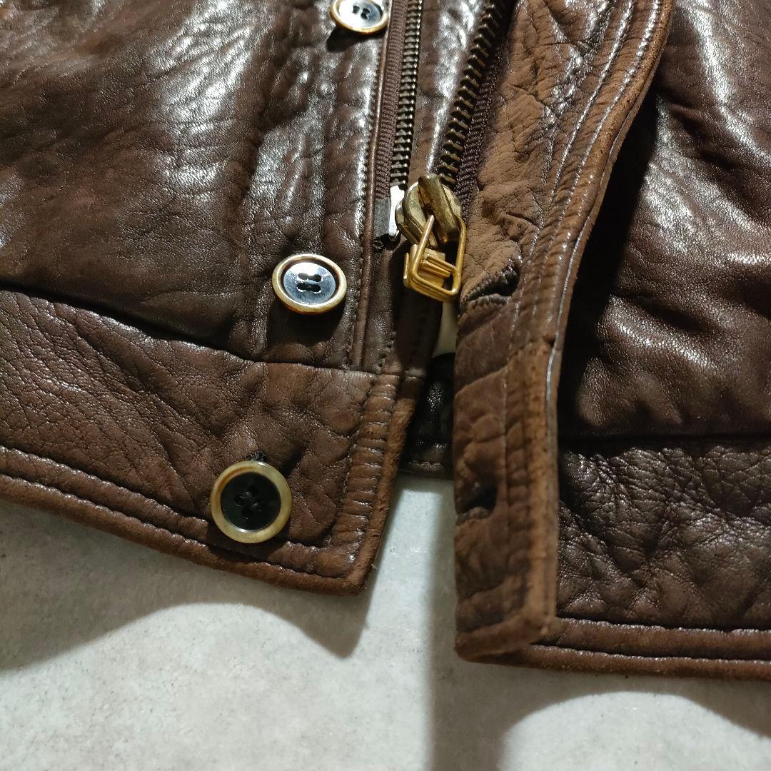 極上/James Dean/leather jacket/羊/シボvintage