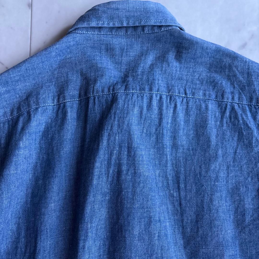 美品 ハイク シャンブレー ボタンダウンシャツ 1 ブルー