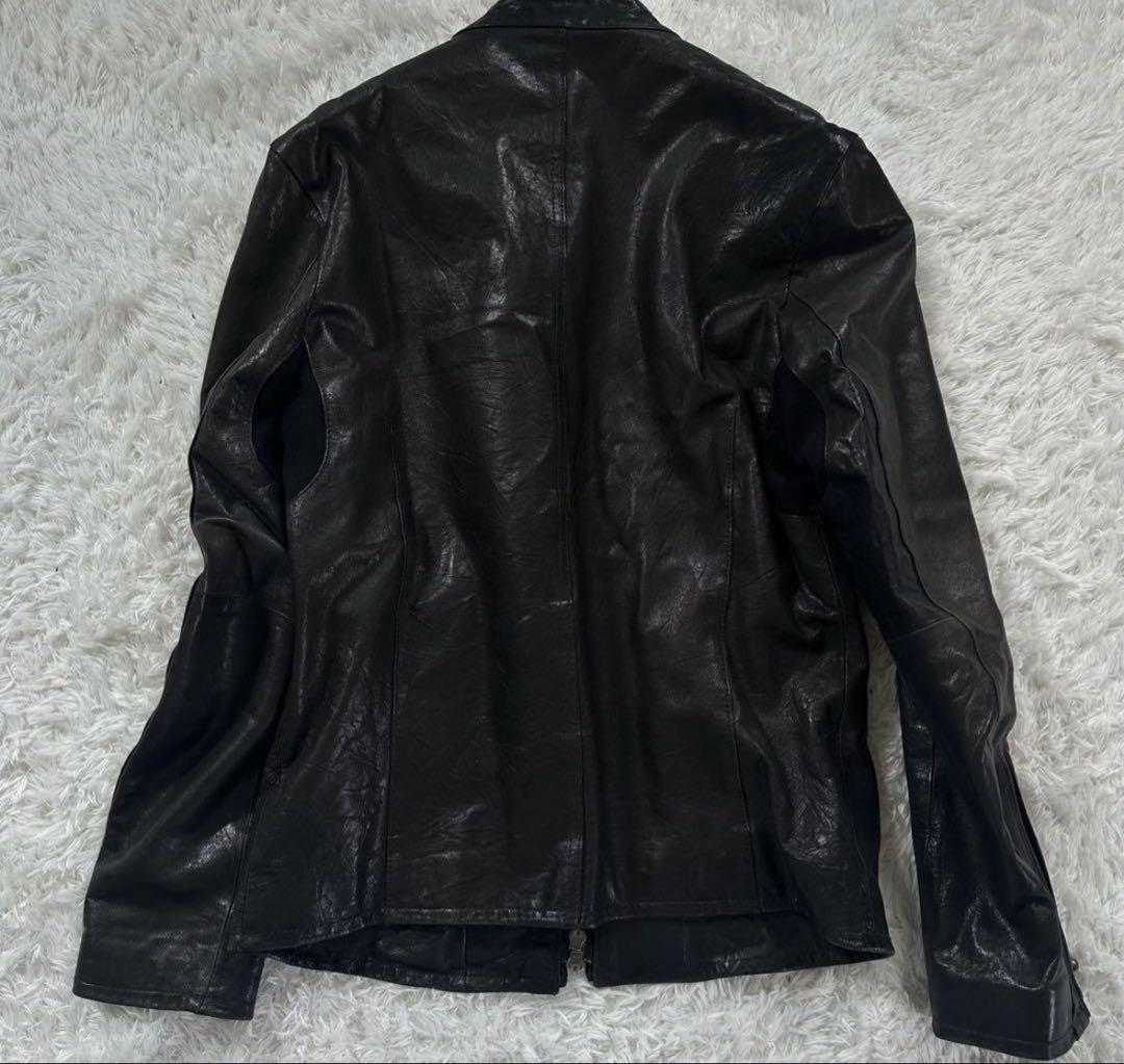 【美品】glamb グラム シングルライダース ラムレザー 羊革 ブラック1