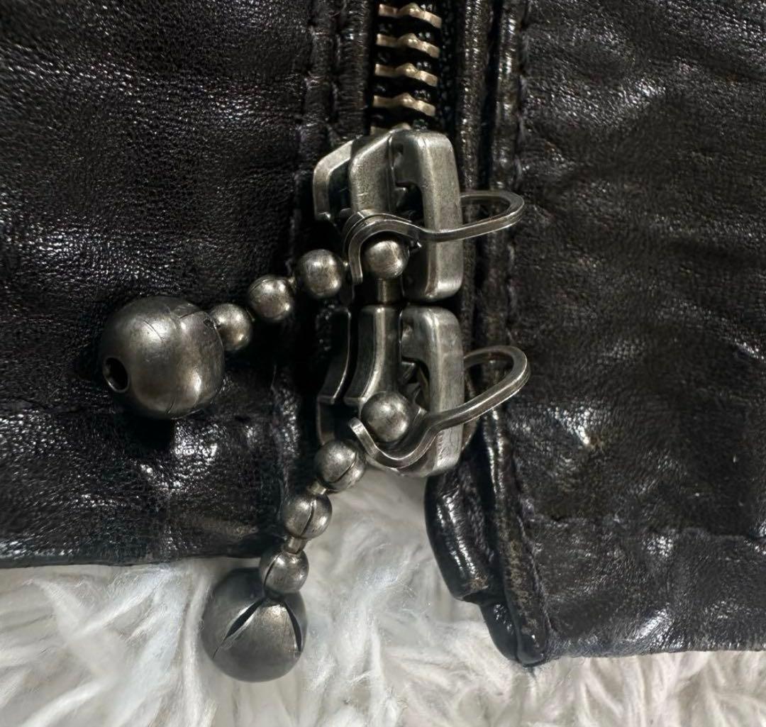 【美品】glamb グラム シングルライダース ラムレザー 羊革 ブラック1