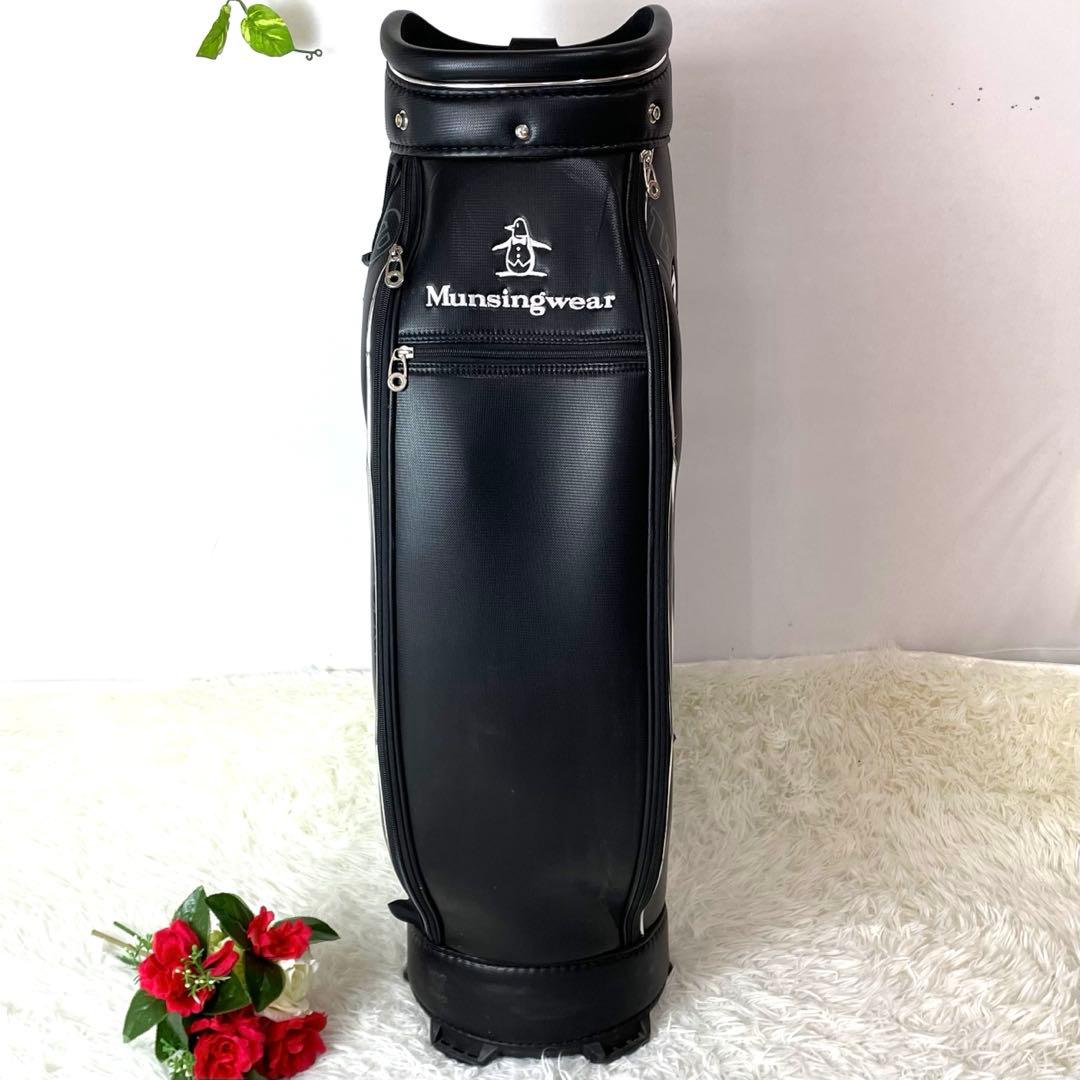 人気✨良品✨マンシングウェア キャディバッグ カート式 軽量 ペンギンロゴ 黒