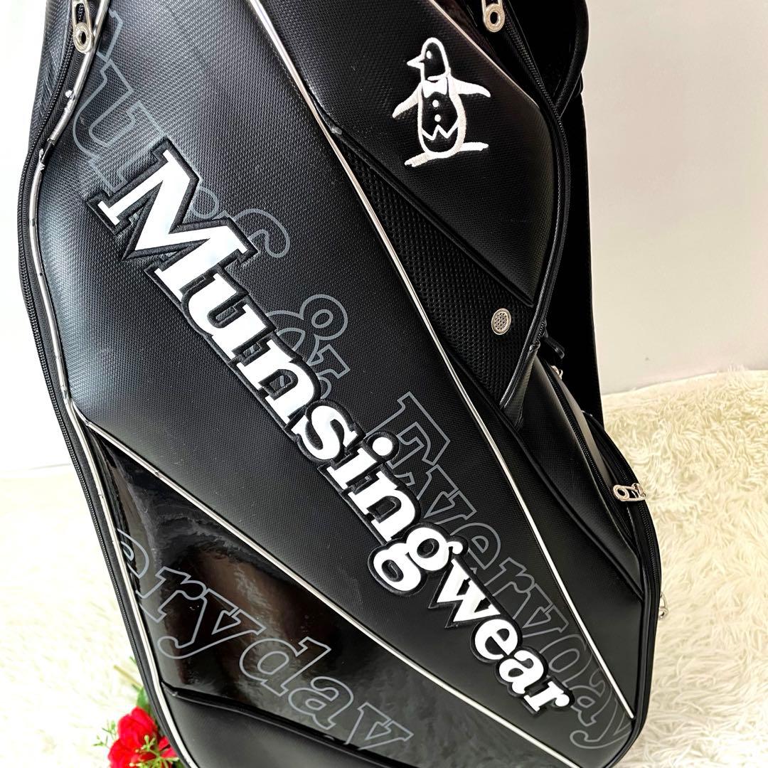 人気✨良品✨マンシングウェア キャディバッグ カート式 軽量 ペンギンロゴ 黒