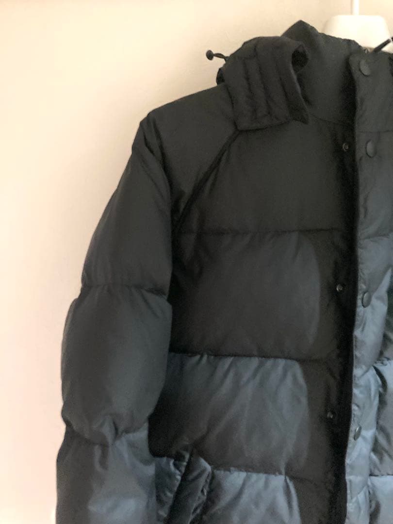 NIKE ロング ダウン ベンチコート ブラック XL フード脱着 未使用に近い