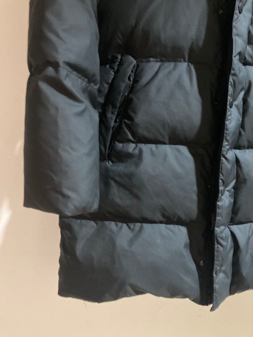 NIKE ロング ダウン ベンチコート ブラック XL フード脱着 未使用に近い