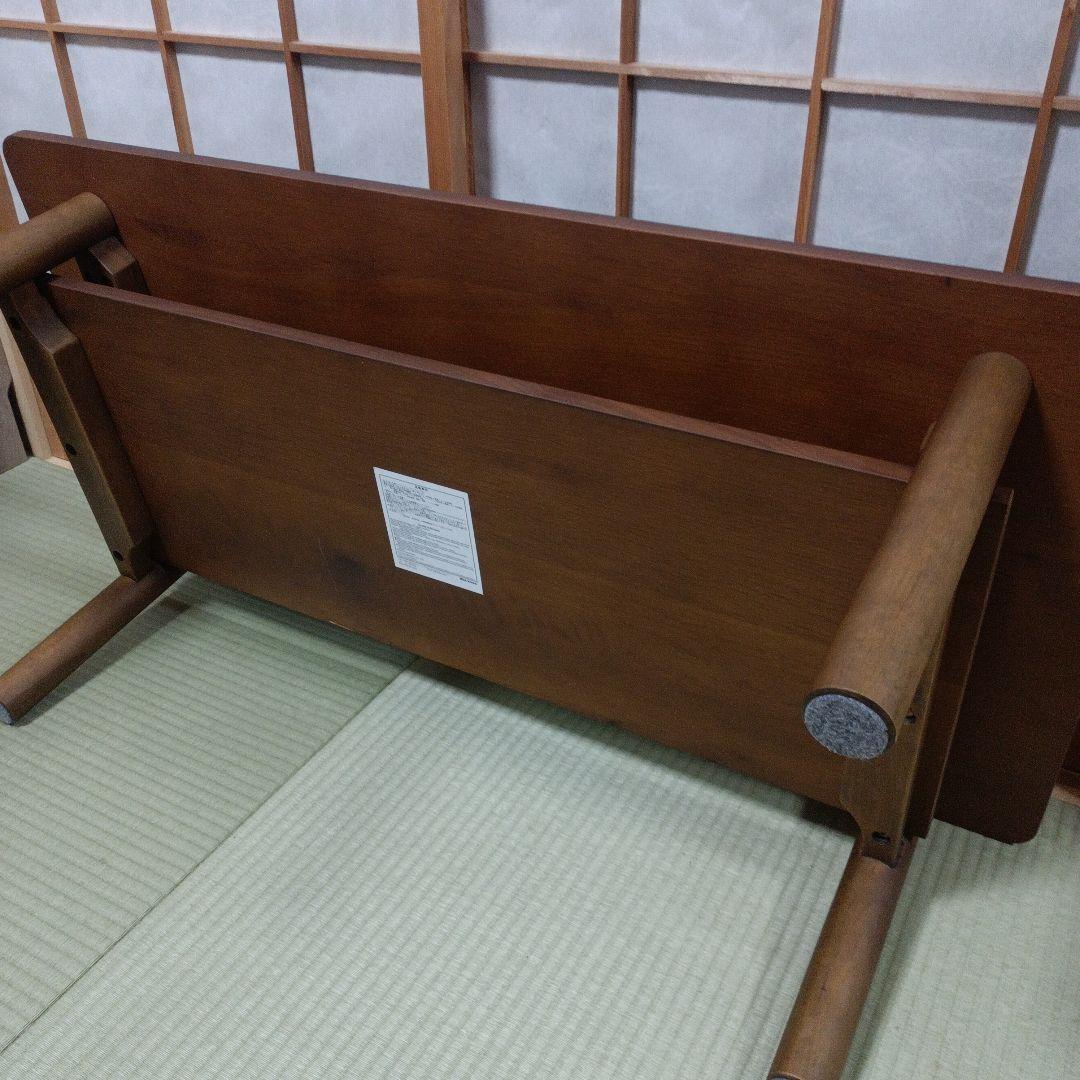 レア　廃盤品　無印良品 木製ローテーブルオーク材 　ウォルナット色