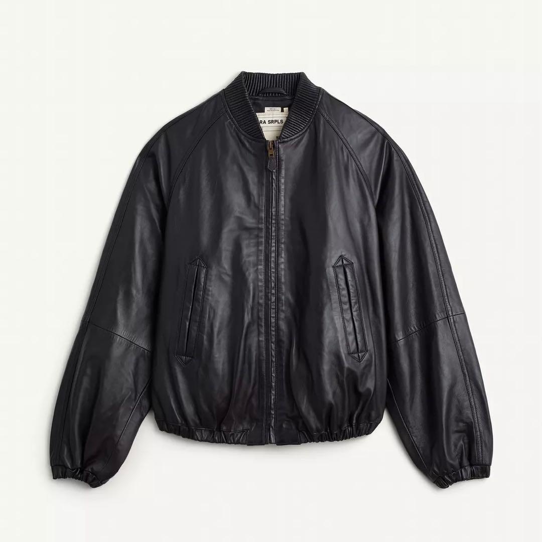 ZARA CCNレザーボンバージャケット　新品　タグ付き　S SRPLS