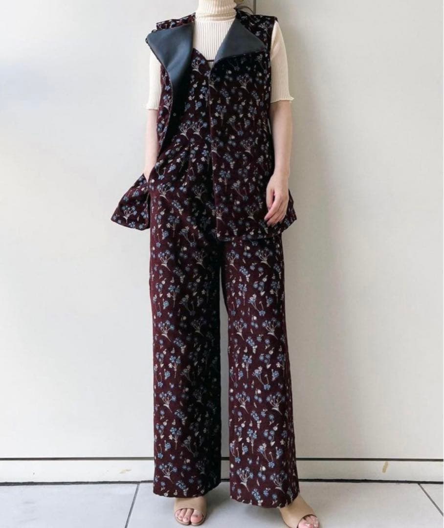 Mame マメFloral Jacquard Jumpsuits