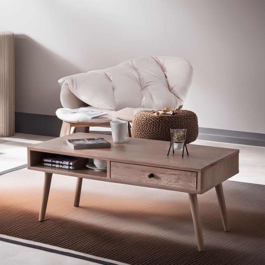 北欧 ローテーブル ちょうどいい高さ 多様な収納スペース