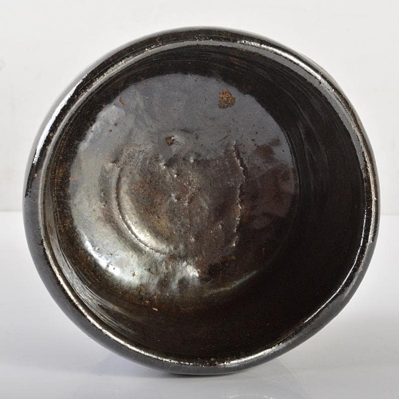 茶道具　尾形乾山造　富士図　黒筒茶碗　極め箱　M　R6620