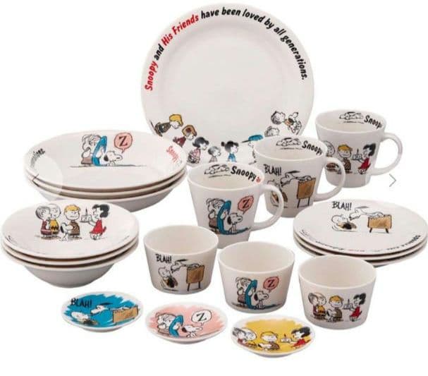 新品 ピーナッツキャラクター 食器セット 19ピース