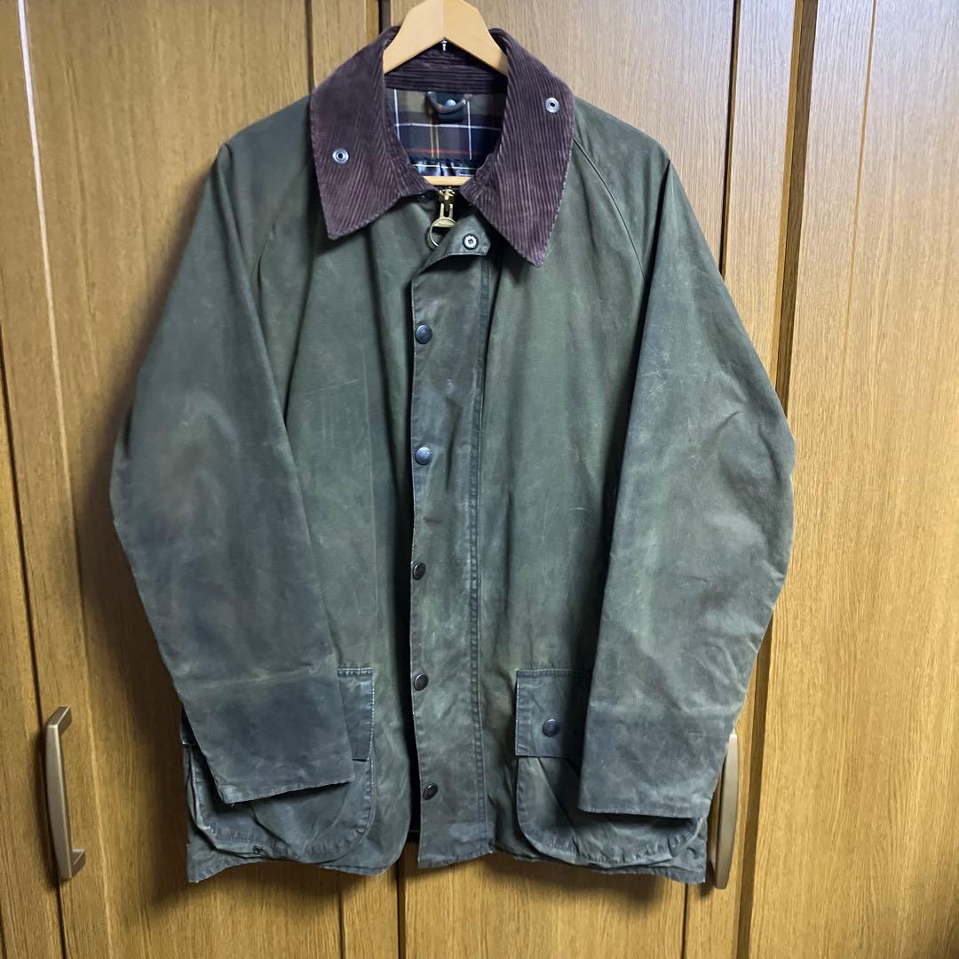 値下‼️Barbourノンオイルジャケット セージグリーン