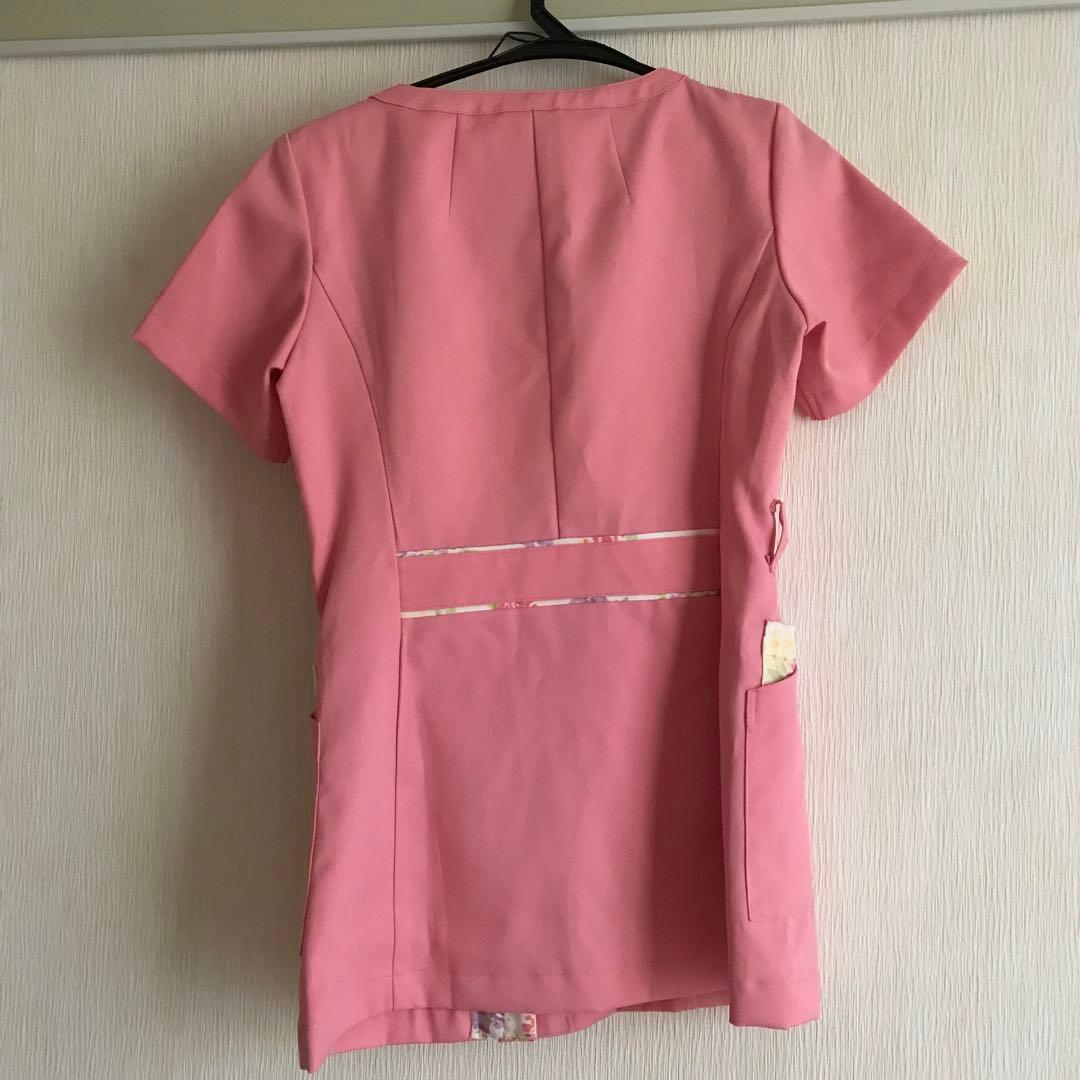 ローラアシュレイ ナース　スクラブ　Mサイズ　ローズピンク　ピーチピンク