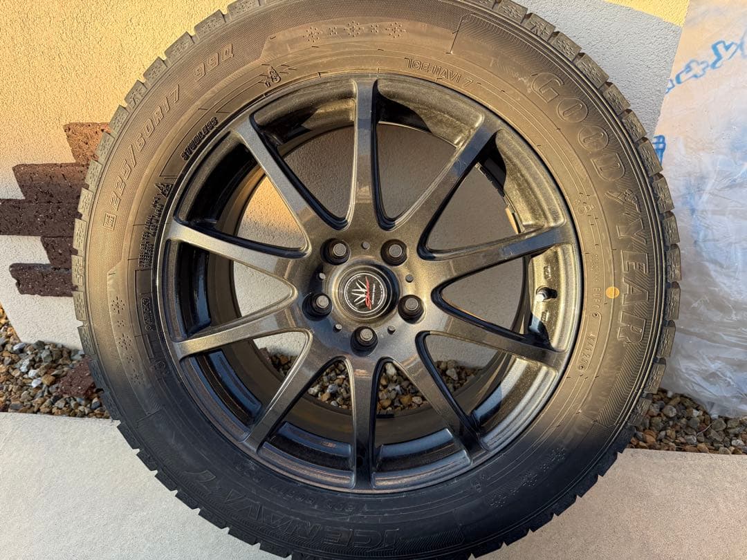 225/60R17 スタッドレスアルミセット 23年製 アイスナビ7 5穴