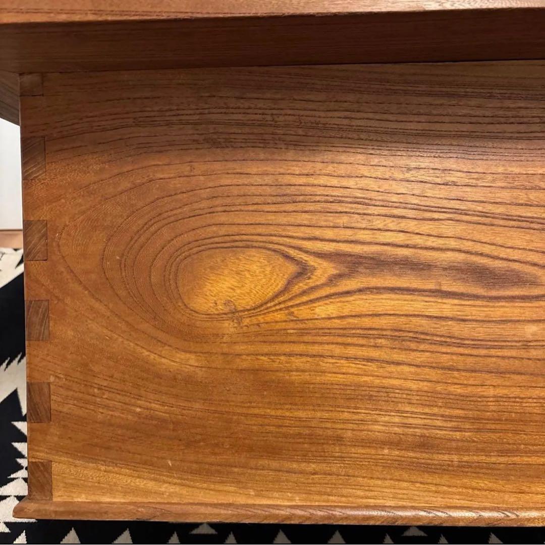 昭和レトロ　関西火鉢　長火鉢 銅製コンロ＆酒燗器　付き 古民家家具 天然木 無垢