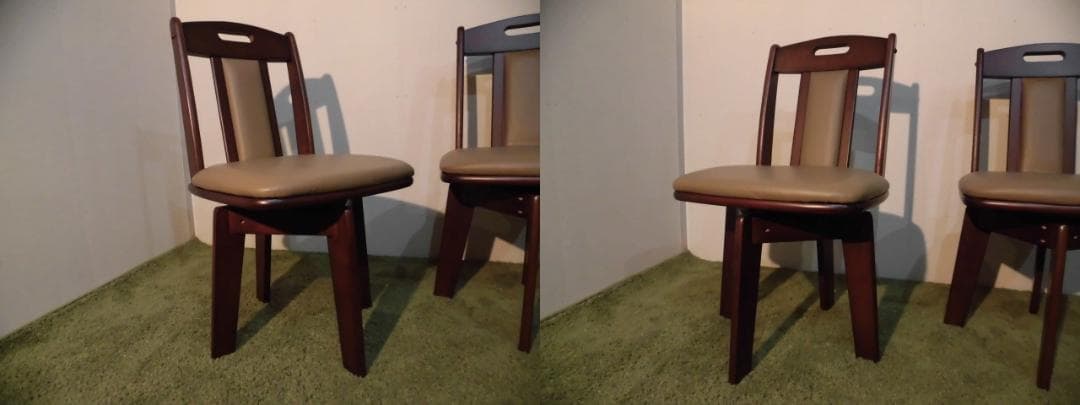 送料無料【新品】★高級回転ダイニングチェア【4脚】セット【ダークブラウン】