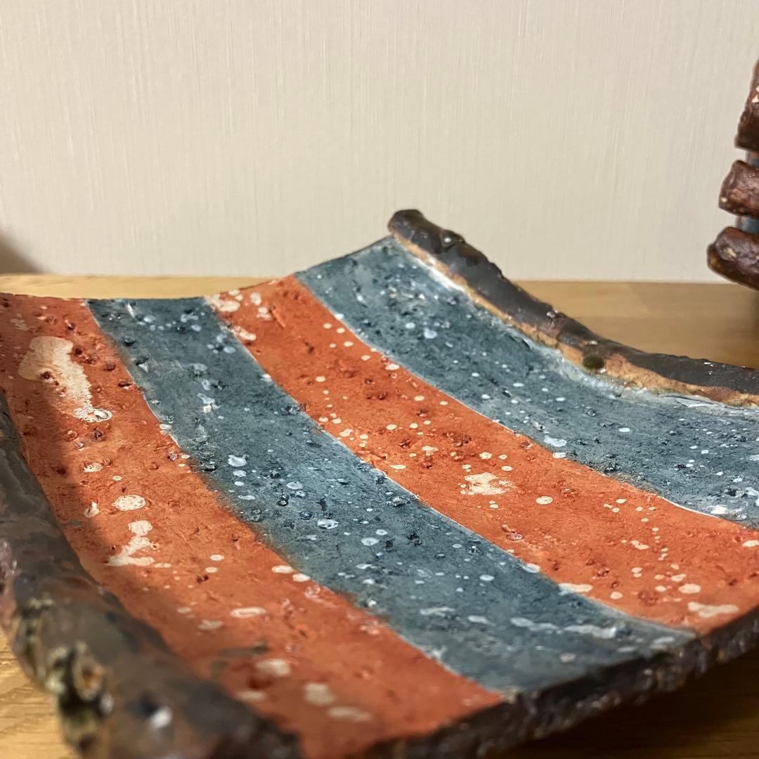 和食器　足付　長方皿　4枚セット