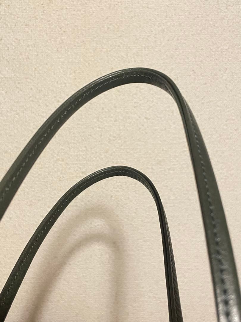 新進工房　大人革袋　グリーン　レザー　トート　緑　バック