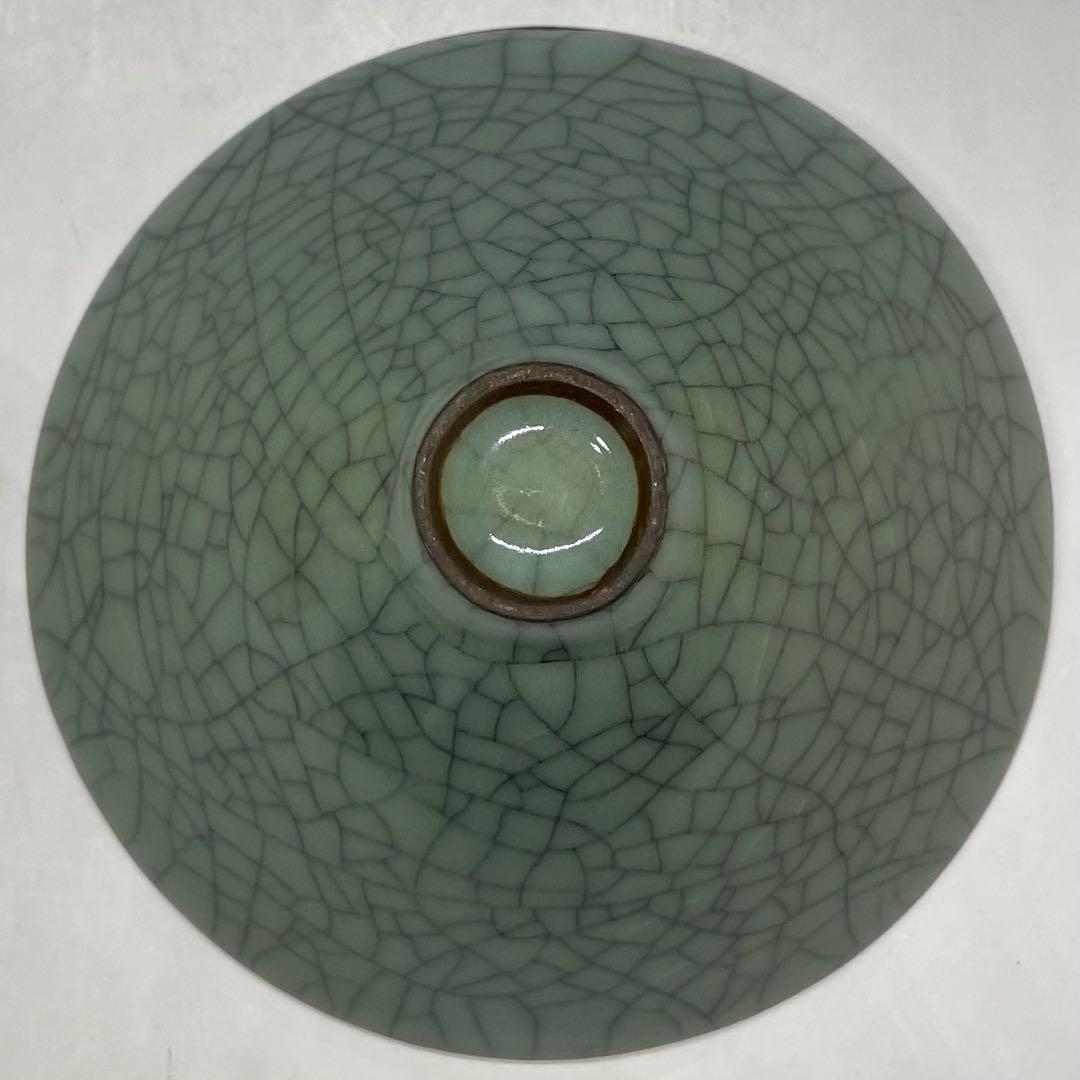 高麗青磁　李朝　茶碗　箱付　X559