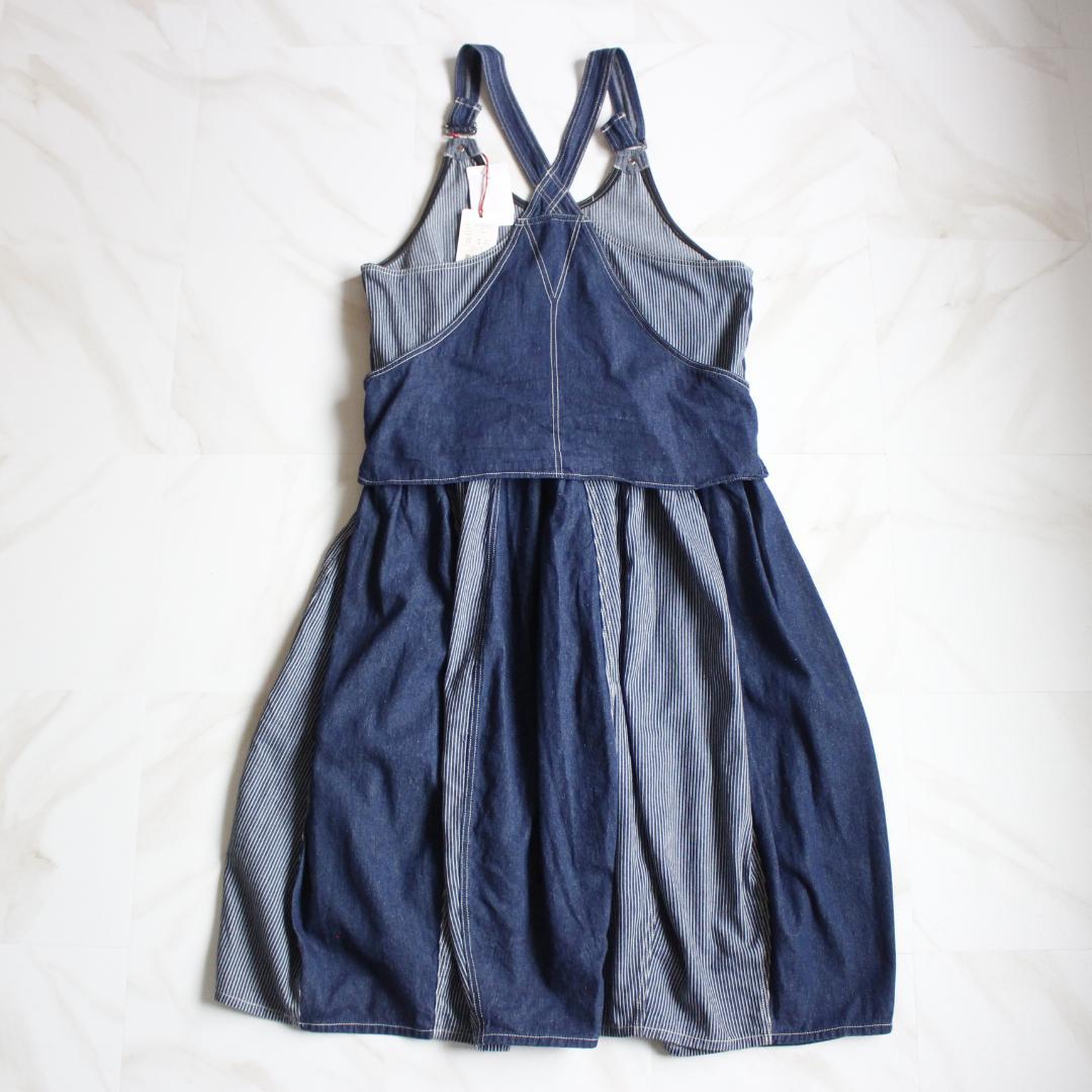 【新品タグ付き】mililopiulu レイヤード風切替バルーンデニムジャンスカ