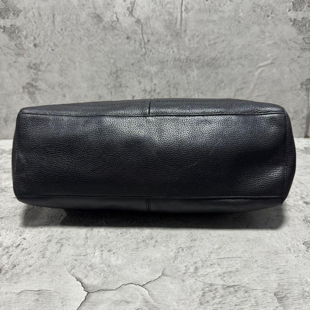 バッグ Coach Y2K Turnlock Leather Tote Bag