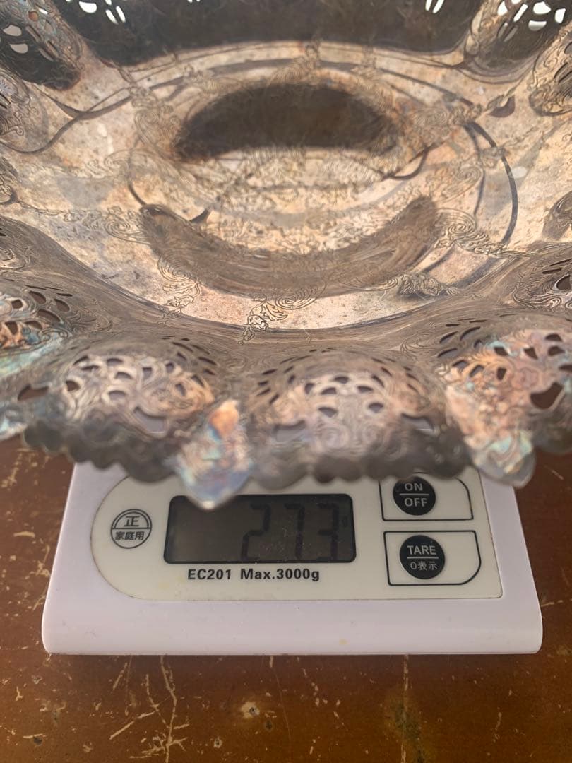 花模様ボウル 319g 銀製