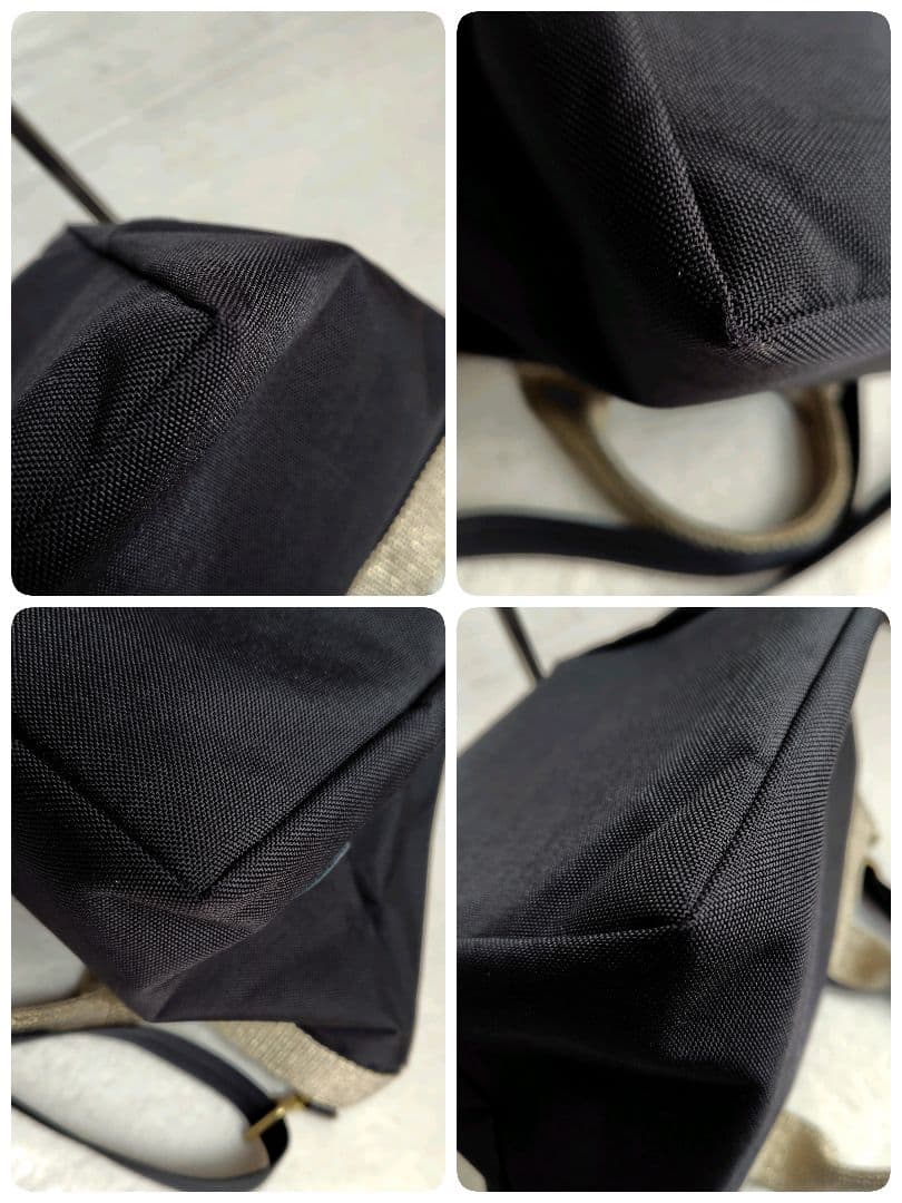 美品　VIOLAd’ORO ナイロントートバッグ ２way 黒　V-2037　M