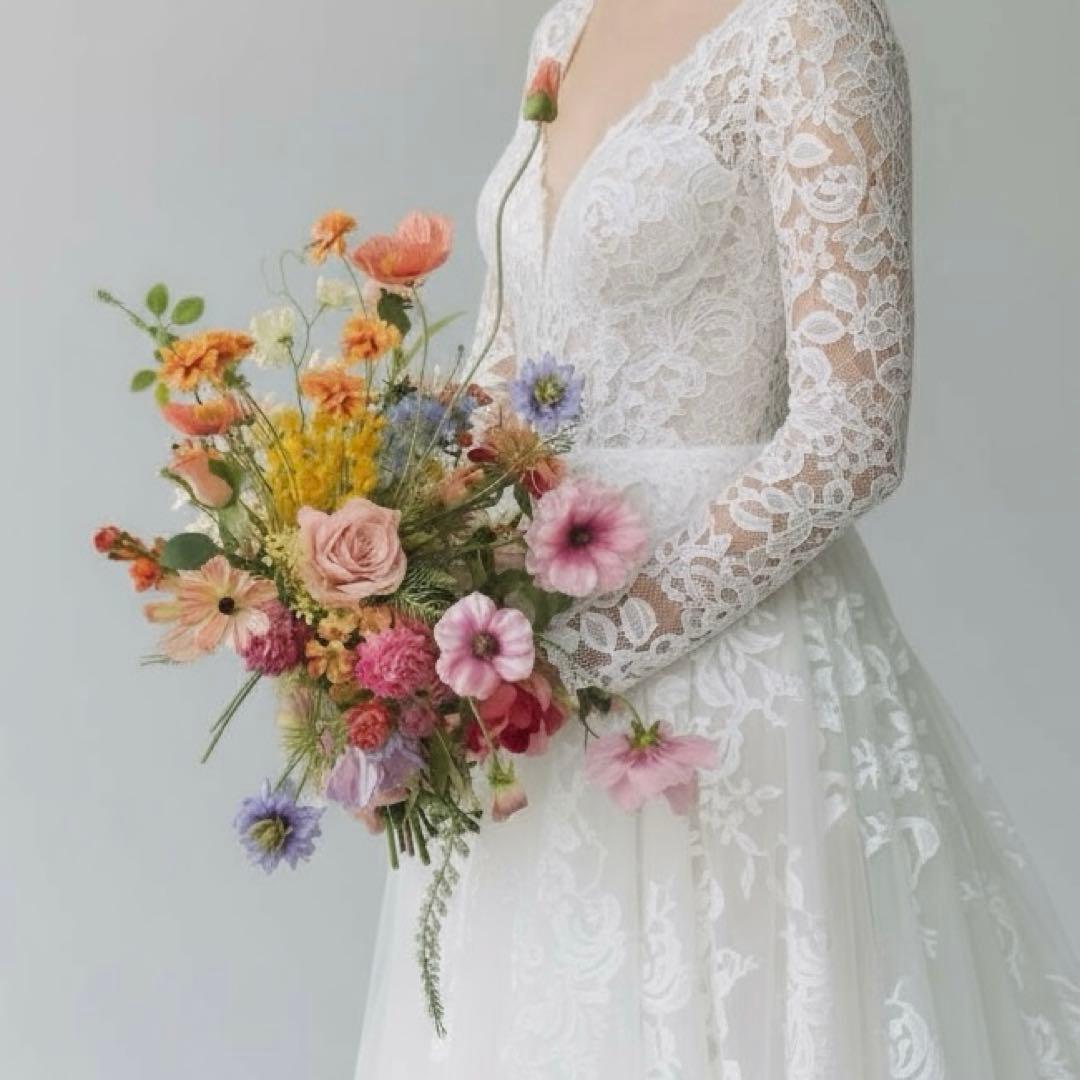 アーティフィシャルフラワー ウェディング ブーケ 造花 カラフル