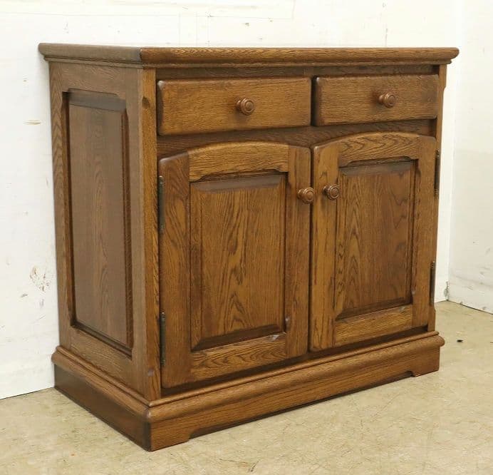 IDC大塚家具【起立木工・メッペル】サイドボード 84型・収納棚・ナラ材オーク材