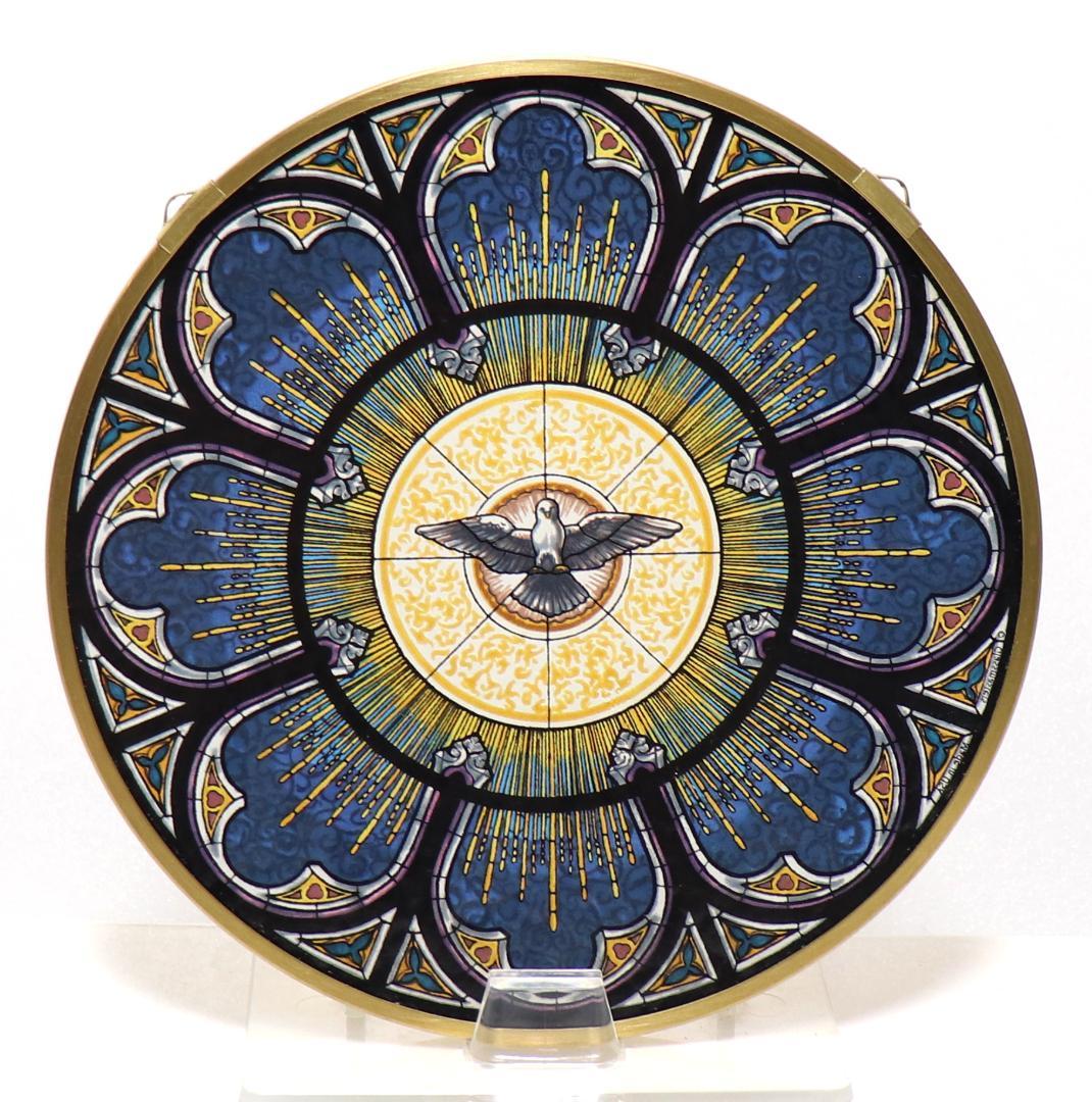 ルイスティファニー ヴィンテージ ステンドグラス 精霊 教会 アメリカ 平和の鳩