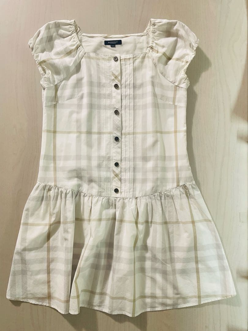 BURBERRY チェック柄 半袖ワンピース 160A