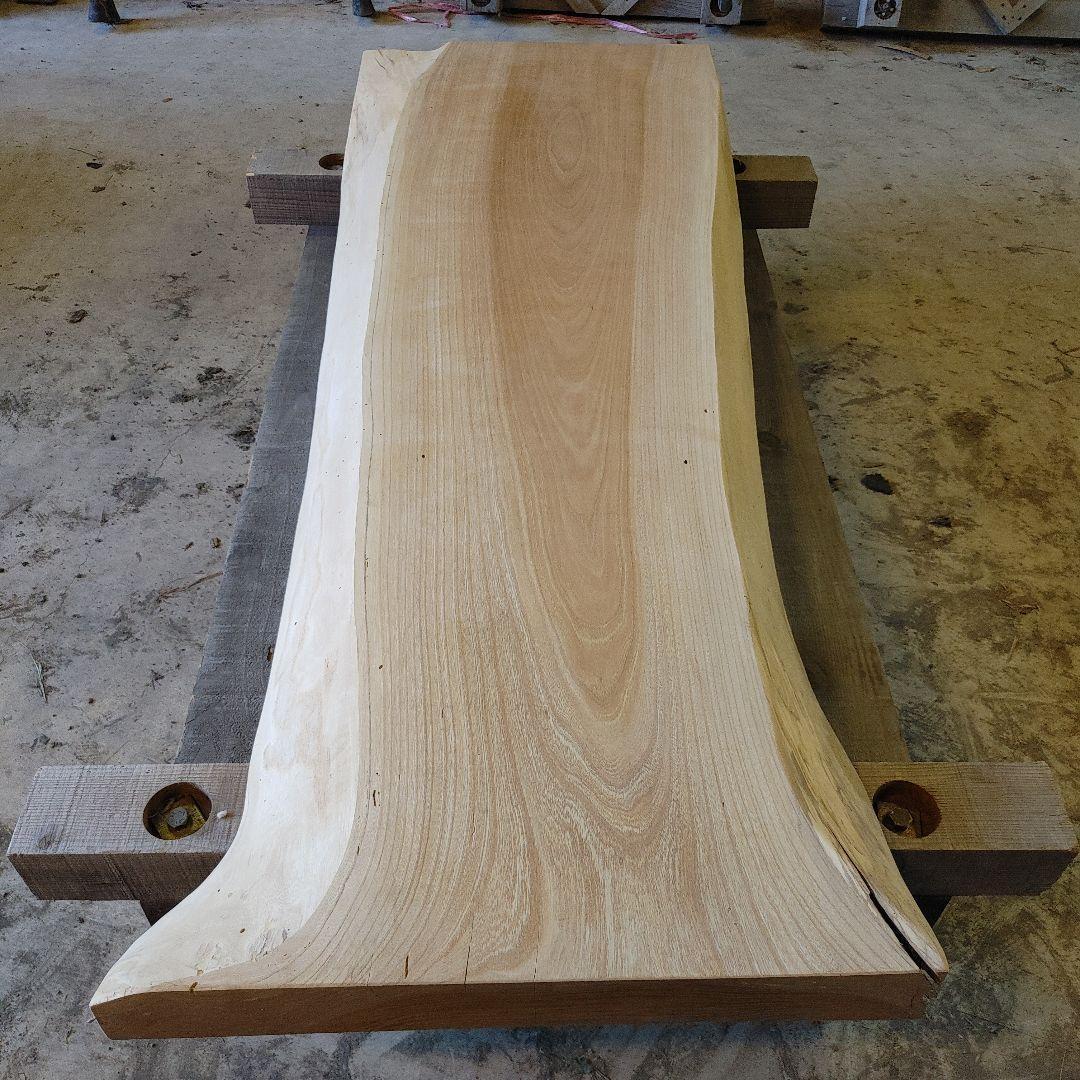 送料込み　一枚板　ケヤキ　欅　無垢材　天板　テーブル　カウンターDIY　番号62