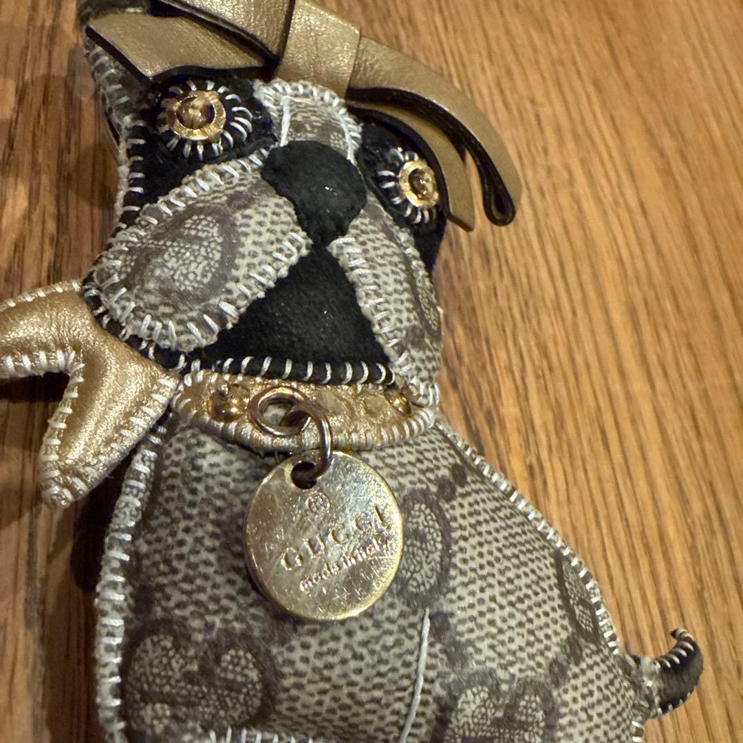 GUCCI グッチ チャーム グッチョリ フレンチブルドッグ GG柄