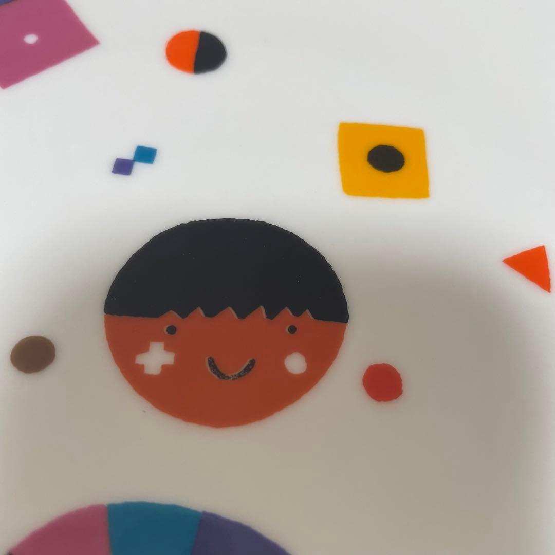 【未使用】 五味太郎 絵皿 4枚セット 五味太郎のパーティウェア スタンド付