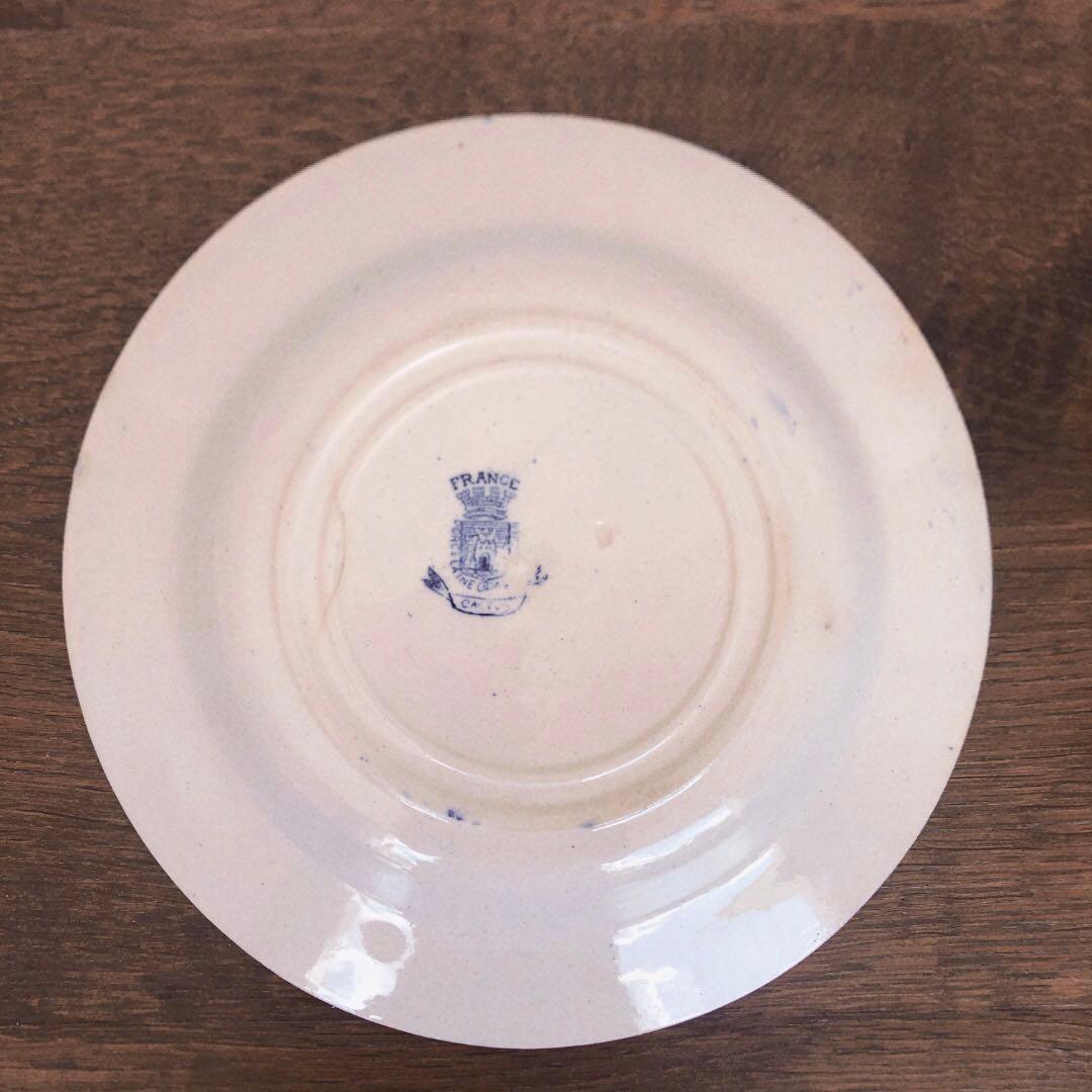 GIEN ジアン CACTUSサボテン スーププレート ブルー アンティーク食器