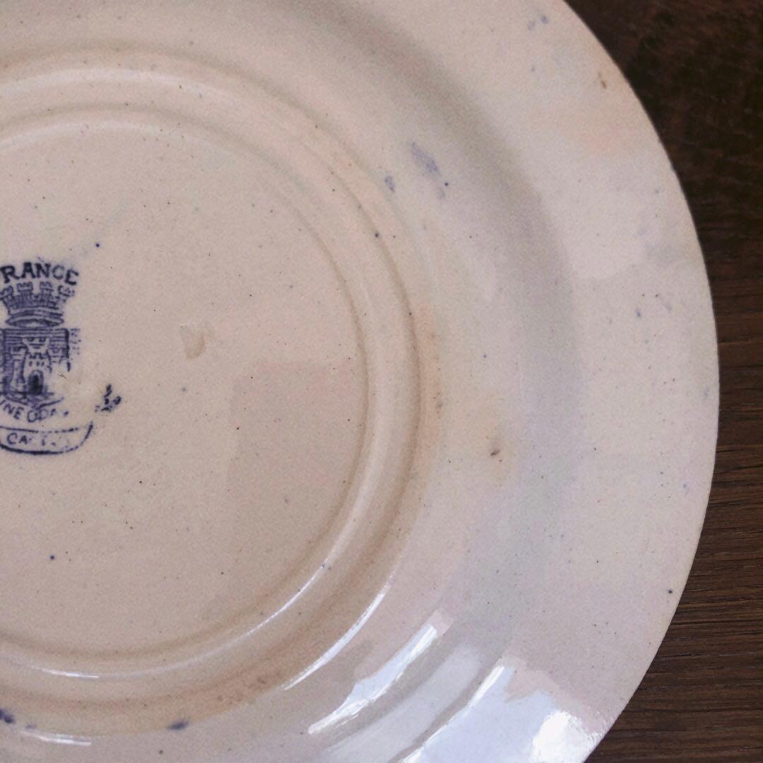 GIEN ジアン CACTUSサボテン スーププレート ブルー アンティーク食器