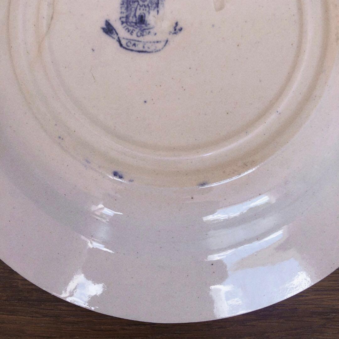 GIEN ジアン CACTUSサボテン スーププレート ブルー アンティーク食器