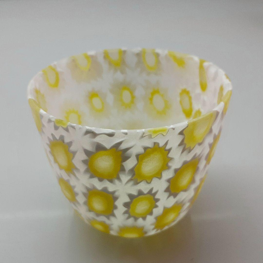 MURANO GLASS ムラノ ミルフィオリ イエロー グラス ヴェネチア