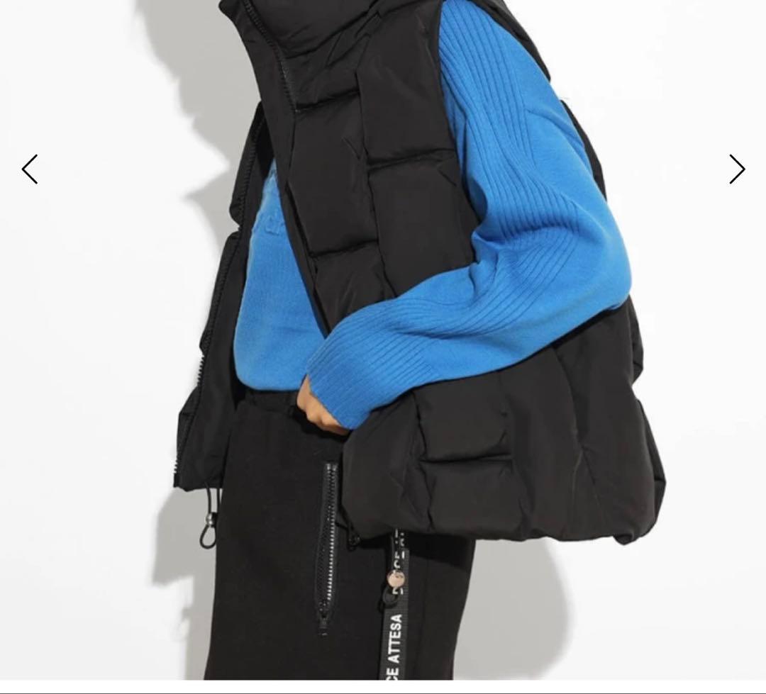 ヤマダヤ　スコットクラブ　ダウンベスト ブラック フード付き ジップアップ