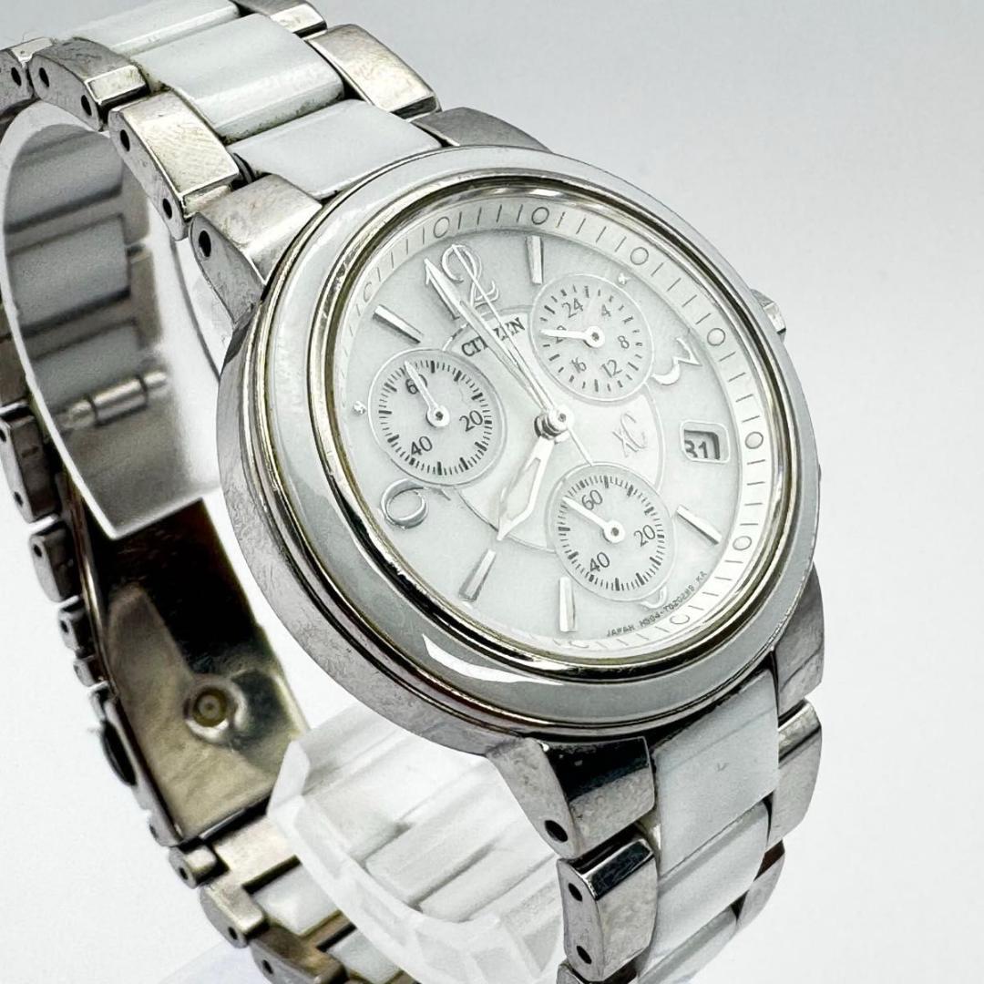 シチズン クロスシー xc エコドライブ ホワイト シェル 白蝶貝