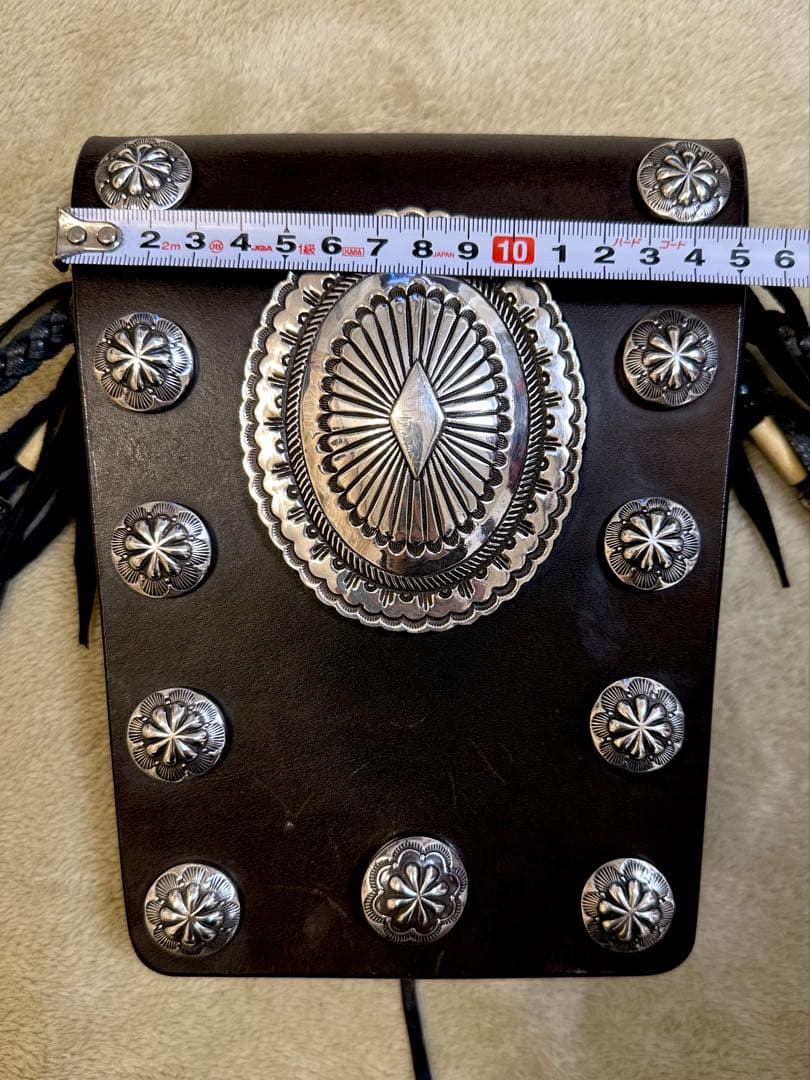 【Bigtwin】レザーコンチョ　メディスン　バッグ 美品