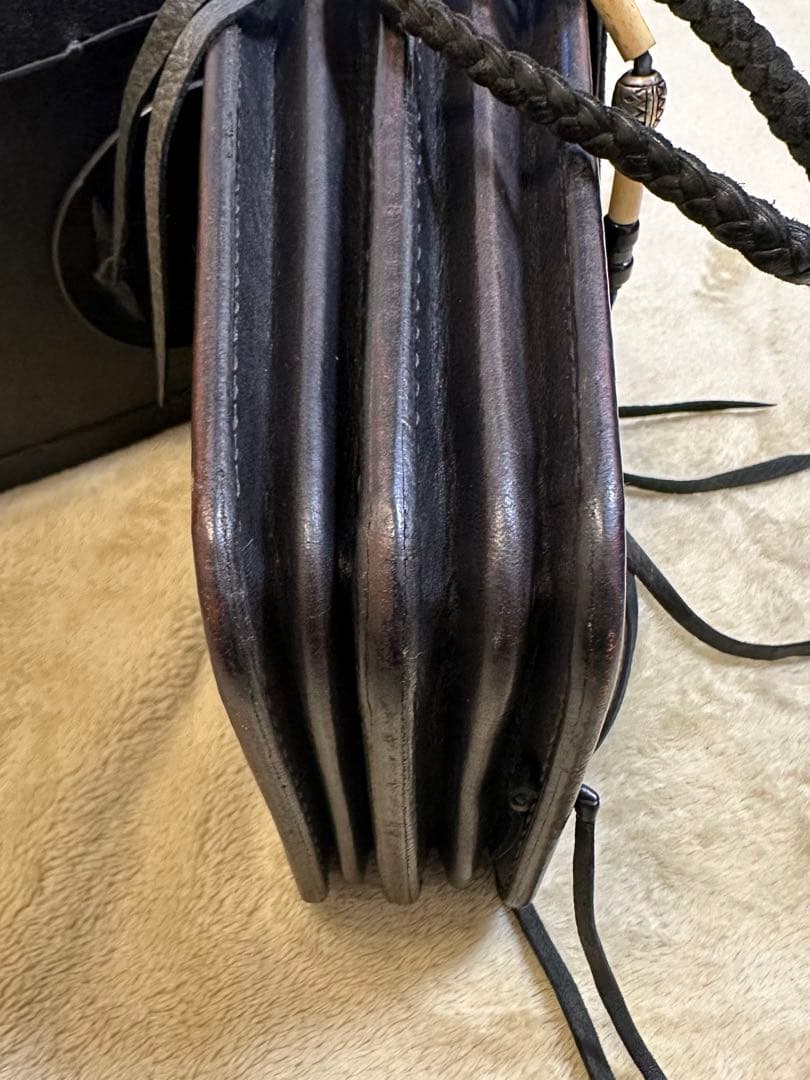 【Bigtwin】レザーコンチョ　メディスン　バッグ 美品